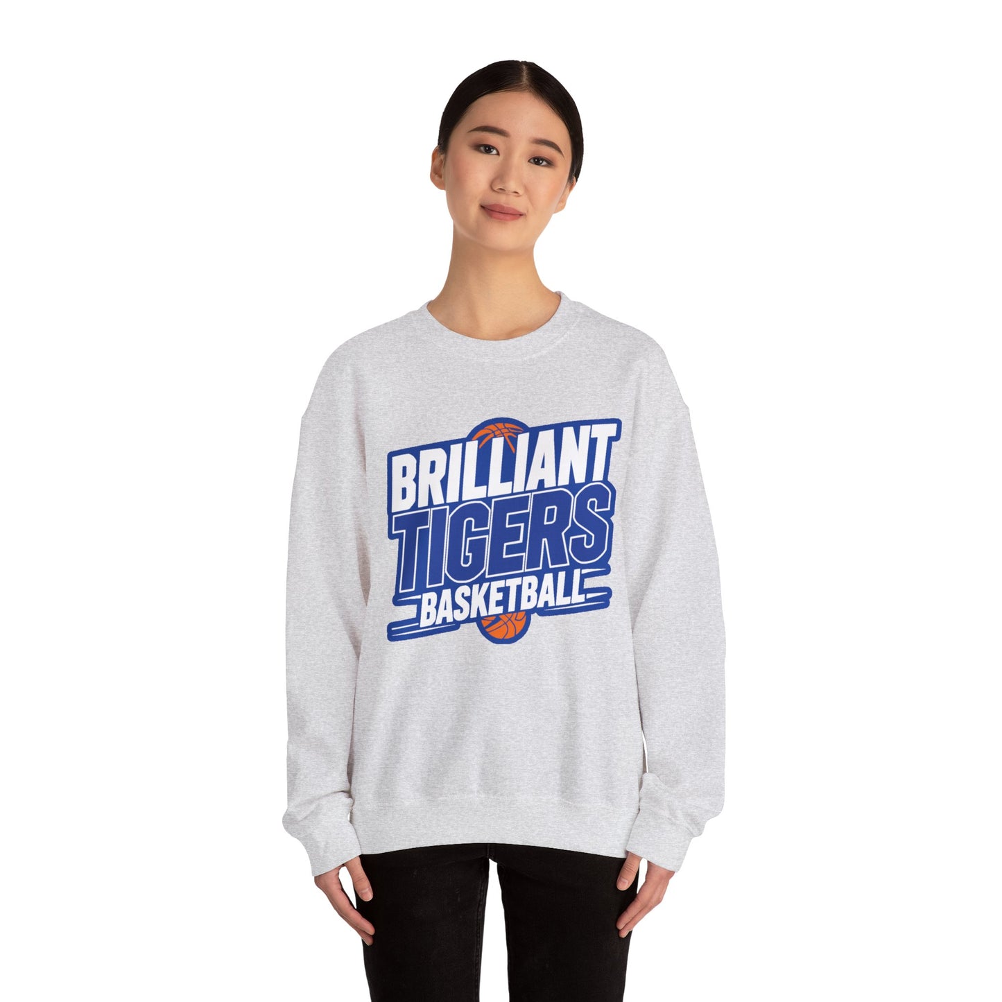 Adult Crewneck Sweatshirt \ Brilliant Tigers Basketball \ BTBK1