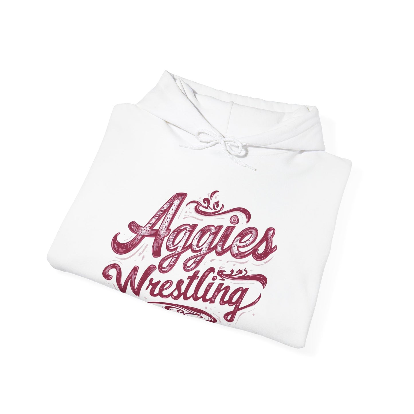 Adult Hoodie Sweatshirt \ Hamilton Aggies Wrestling \ HAWG2