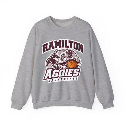 Adult Crewneck Sweatshirt \ Hamilton Aggies Basketball \ HABB1