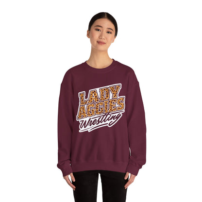 Adult Crewneck Sweatshirt \ Hamilton Aggies Wrestling \ HAWG3