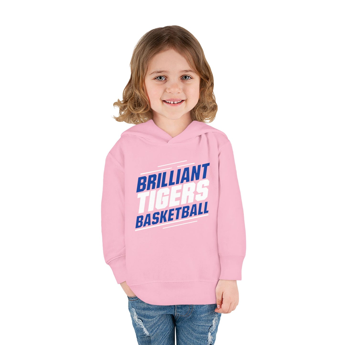 Toddler Hoodie Sweatshirt \ Brilliant Tigers Basketball \ BTBK2