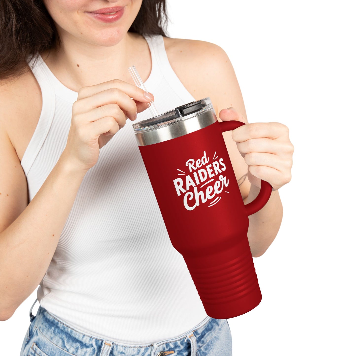 40oz Insulated Tumbler \ Marion County Red Raiders Cheer \ MCC1