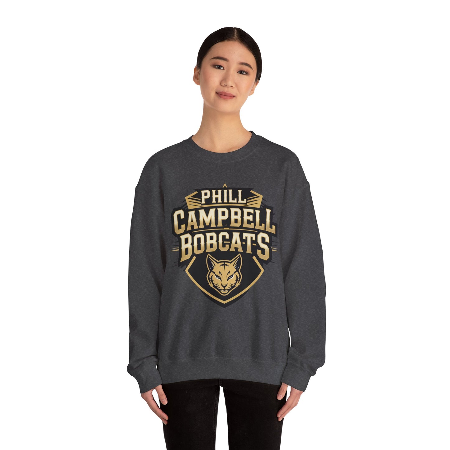 Adult Crewneck Sweatshirt \ Phill Campbell Bobcats \ PCB1