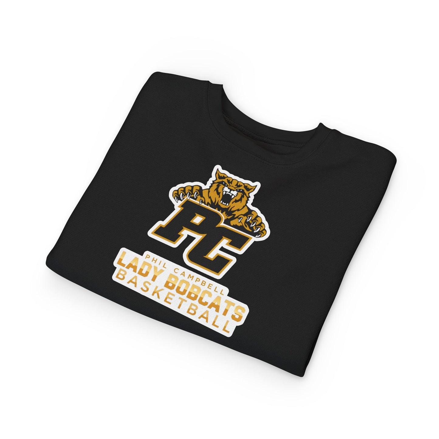 Toddler Crewneck Sweatshirt \ Phil Campbell Bobcats Basketball \ PCBBKG1