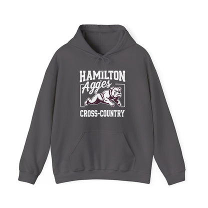 Adult Hoodie Sweatshirt \ Hamilton Aggies Cross-Country \ HCC2