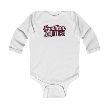 Long Sleeve Baby Bodysuit \ Hamilton Aggies \ HAG2