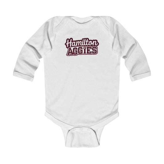 Long Sleeve Baby Bodysuit \ Hamilton Aggies \ HAG2