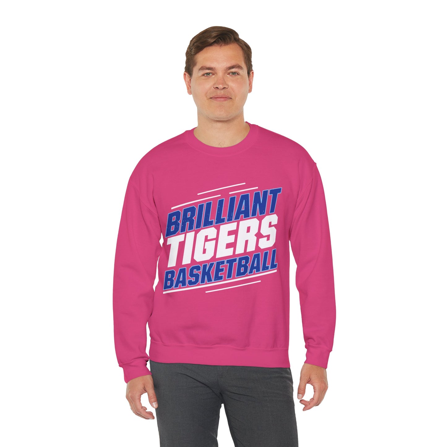 Adult Crewneck Sweatshirt \ Brilliant Tigers Basketball \ BTBK2
