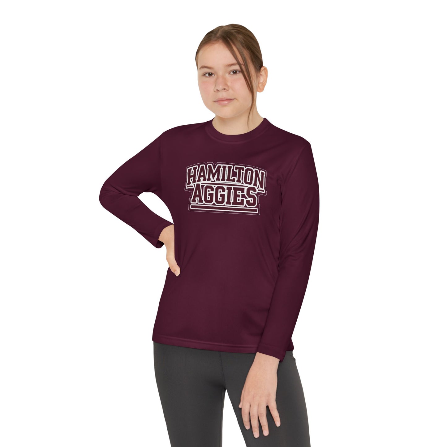 Youth Long Sleeve Tee \ Hamilton Aggies \ HA2