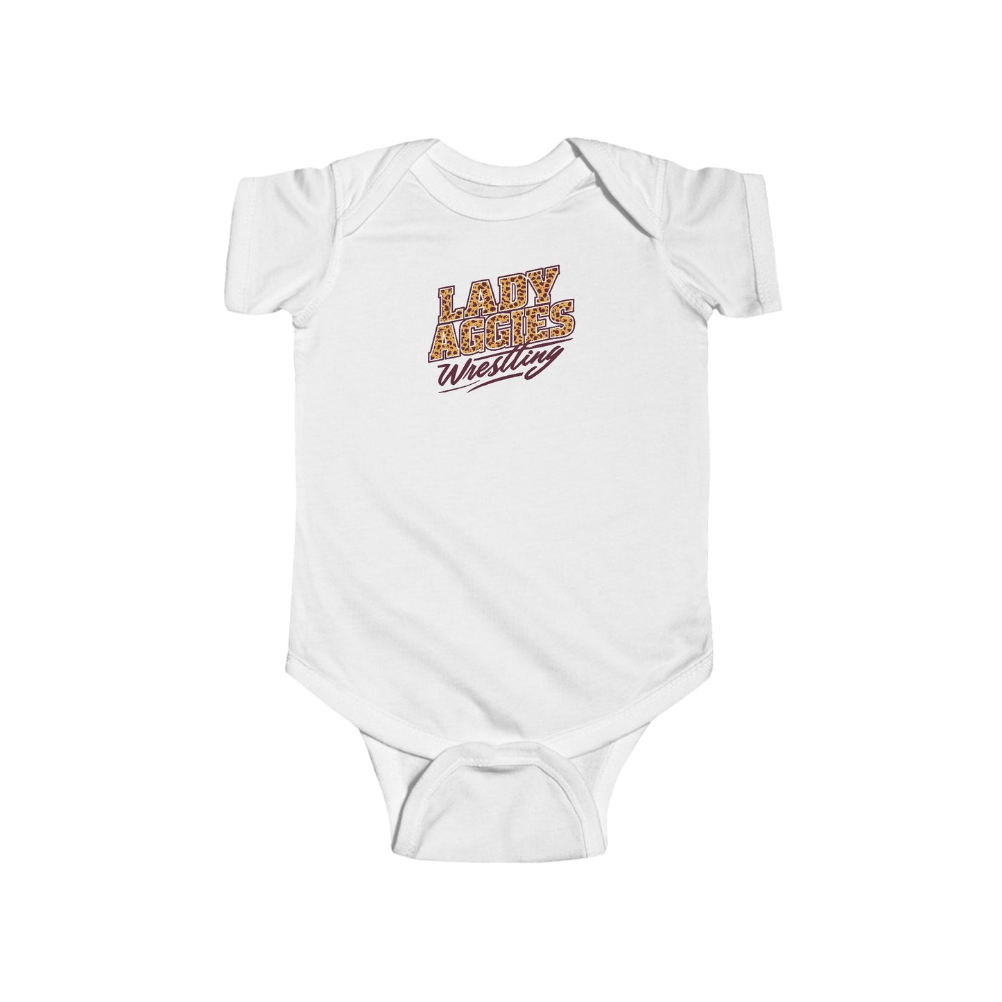 Short Sleeve Baby Bodysuit \ Hamilton Aggies Wrestling \ HAWG3