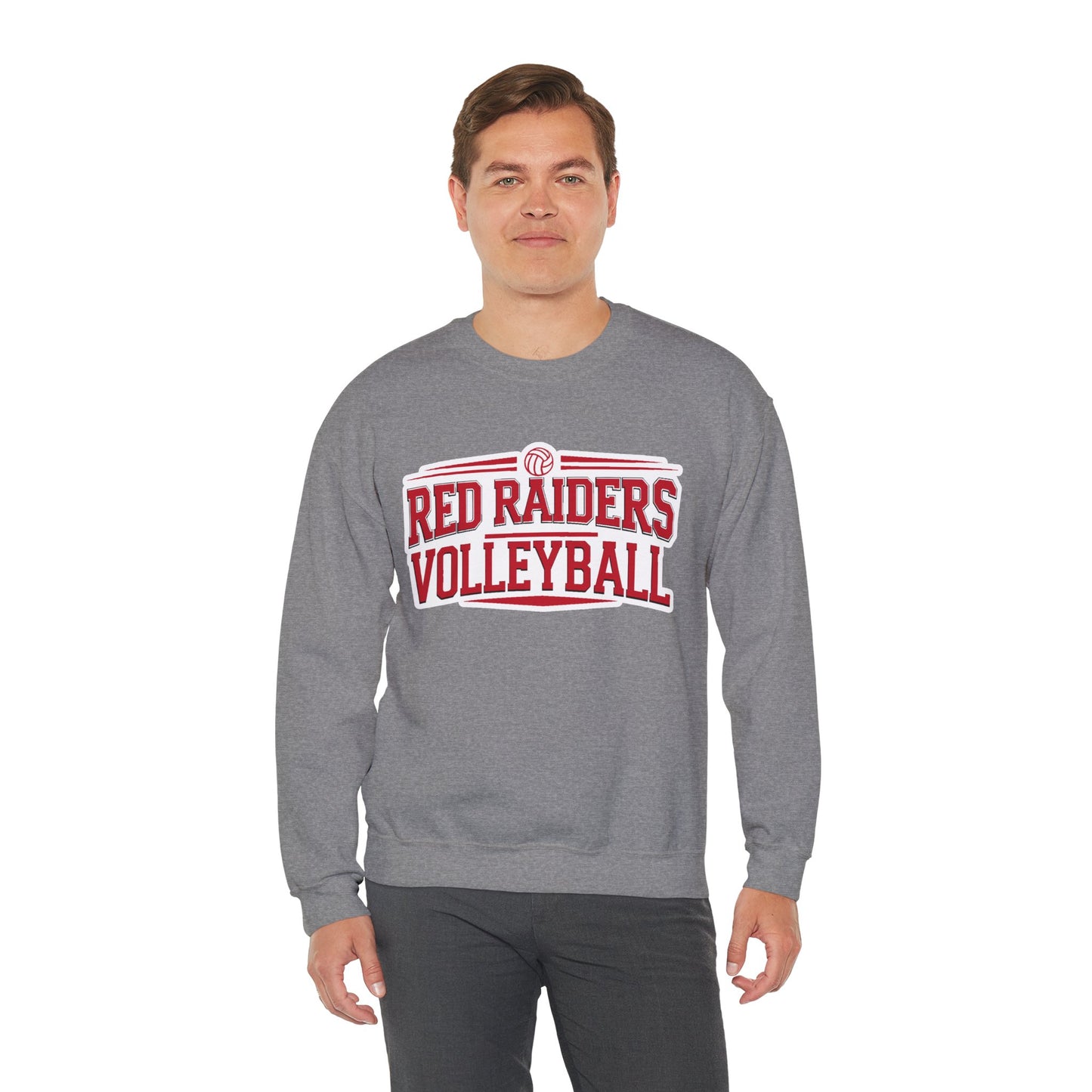 Adult Crewneck Sweatshirt \ Marion County Red Raiders Volleyball \ MCV2