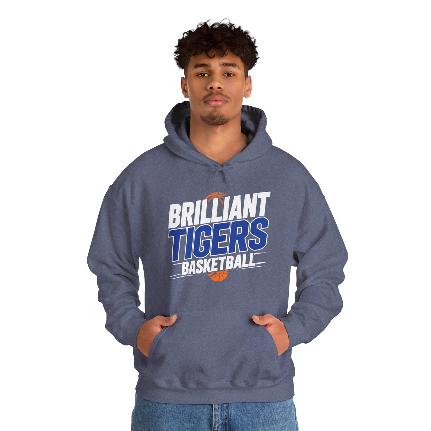 Adult Hoodie Sweatshirt \ Brilliant Tigers Basketball \ BTBK1