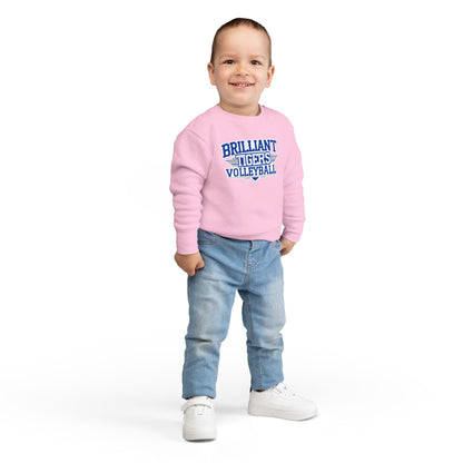 Toddler Crewneck Sweatshirt \ Brilliant Tigers Volleyball \ BTV2