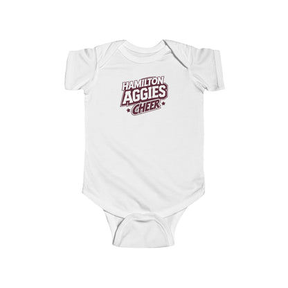 Short Sleeve Baby Bodysuit \ Hamilton Aggies Cheer \ HAC1