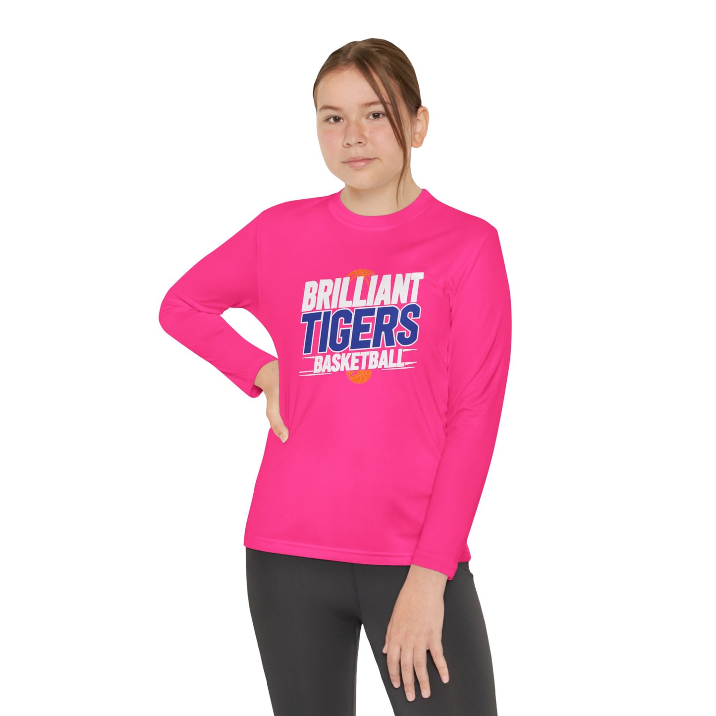 Youth Long Sleeve Tee \ Brilliant Tigers Basketball \ BTBK1