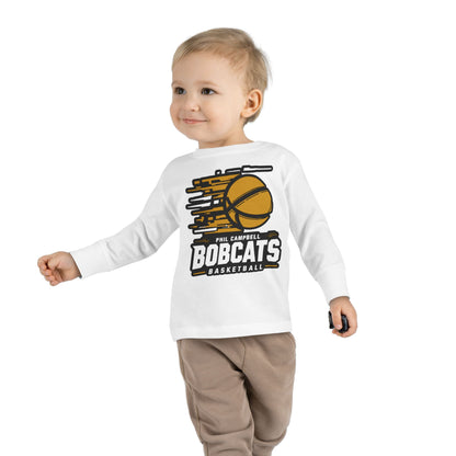 Toddler Long Sleeve Tee \ Phil Campbell Bobcats Basketball \ PCBBK2