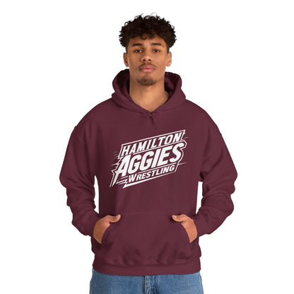 Adult Hoodie Sweatshirt \ Hamilton Aggies Wrestling \ HAW1