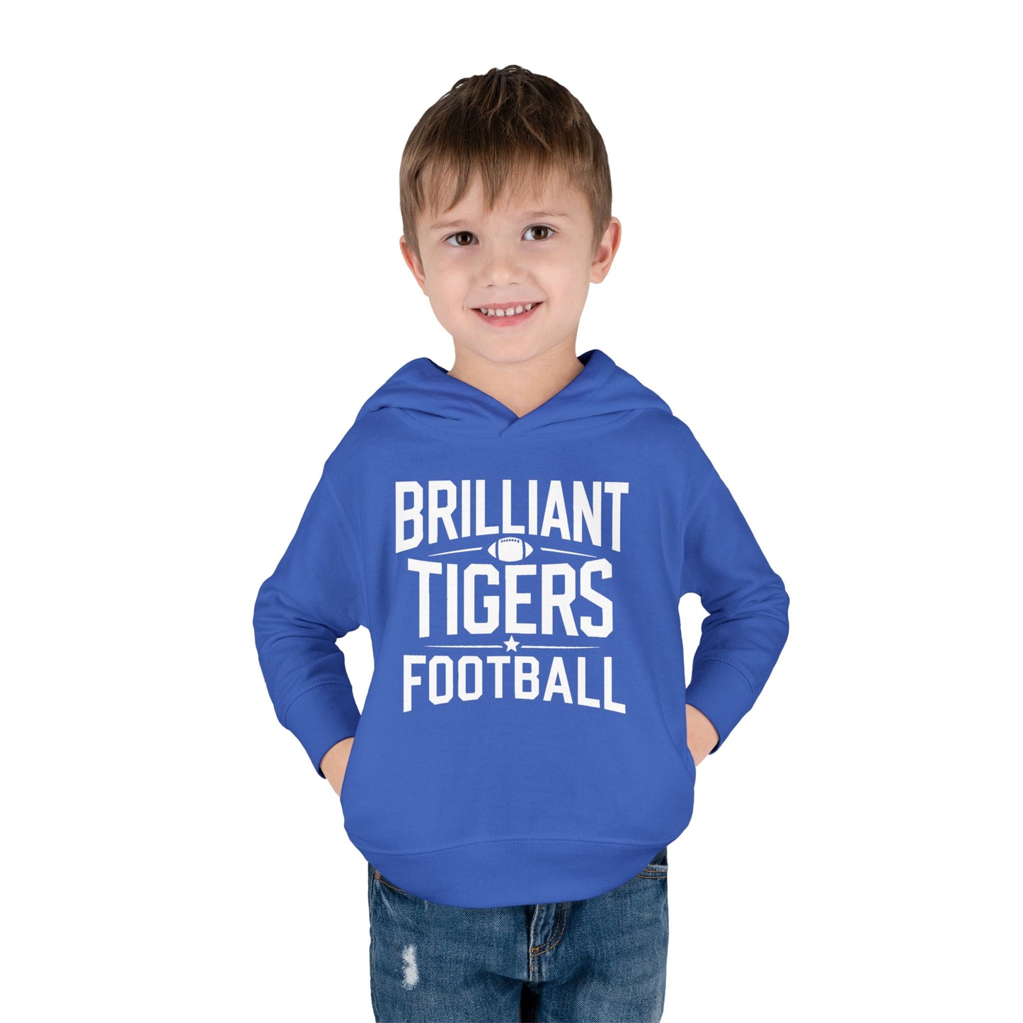 Toddler Hoodie Sweatshirt \ Brilliant Tigers Football \ BTF1