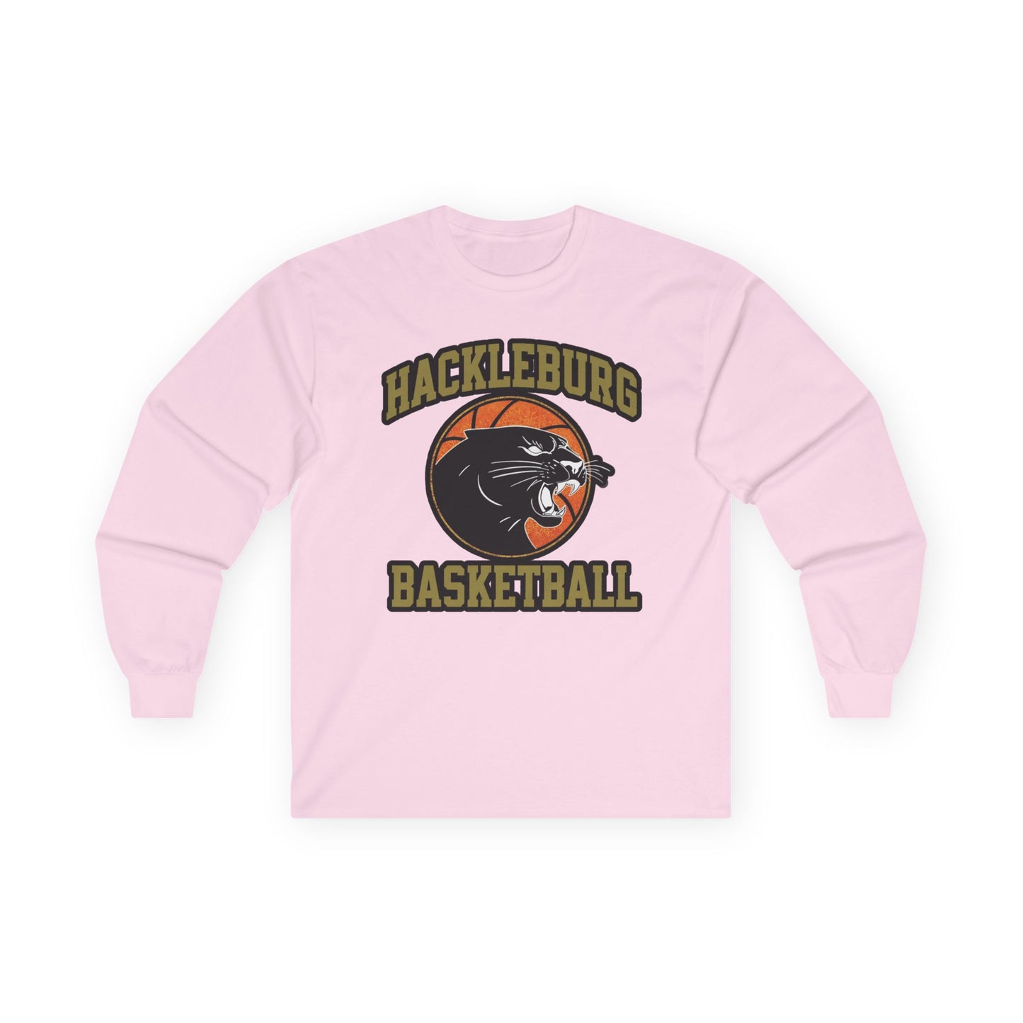Adult Long Sleeve Tee \ Hackleburg Panther Basketball \ HPBK1