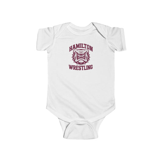 Short Sleeve Baby Bodysuit \ Hamilton Aggies Wrestling \ HAW2