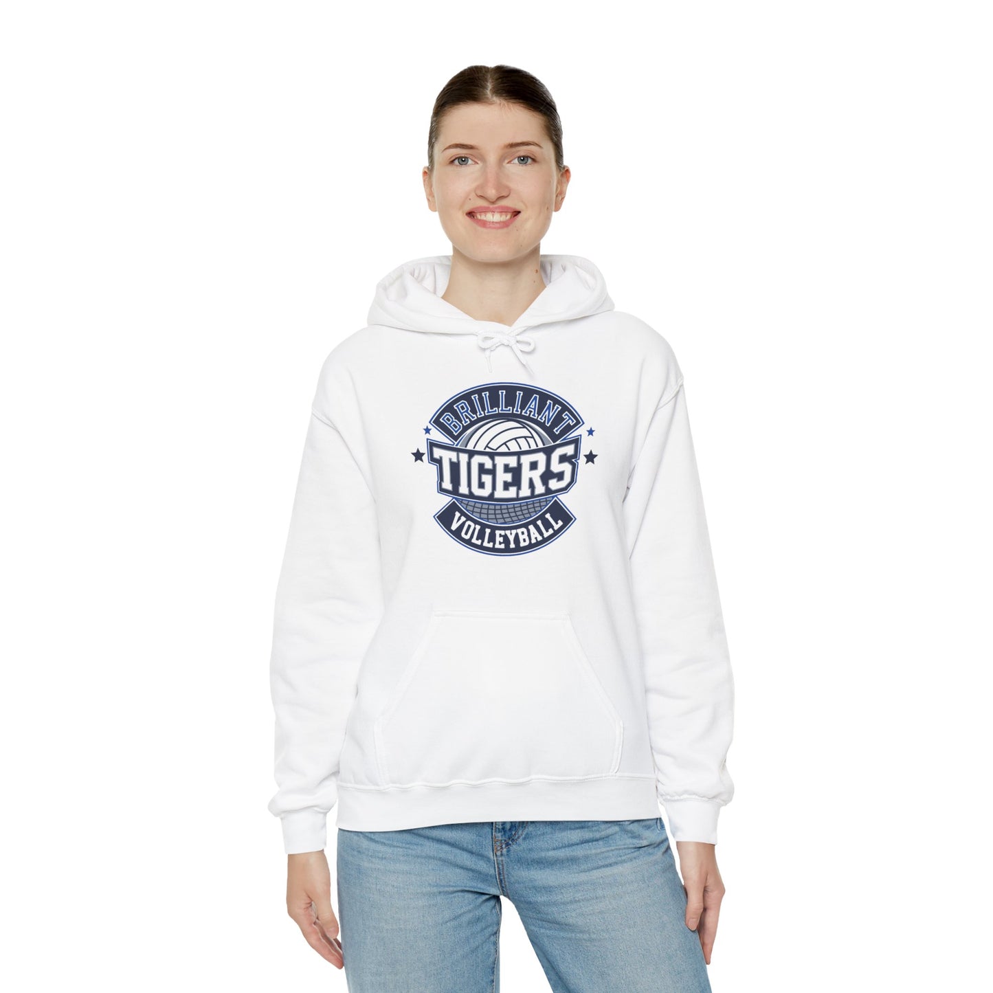 Adult Hoodie Sweatshirt \ Brilliant Tigers Volleyball \ BTV1