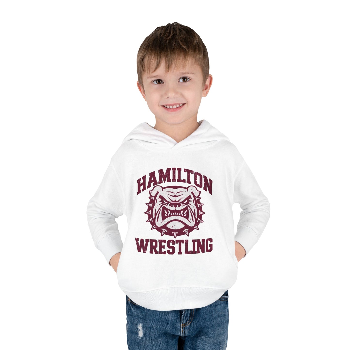 Toddler Hoodie Sweatshirt \ Hamilton Aggies Wrestling \ HAW2
