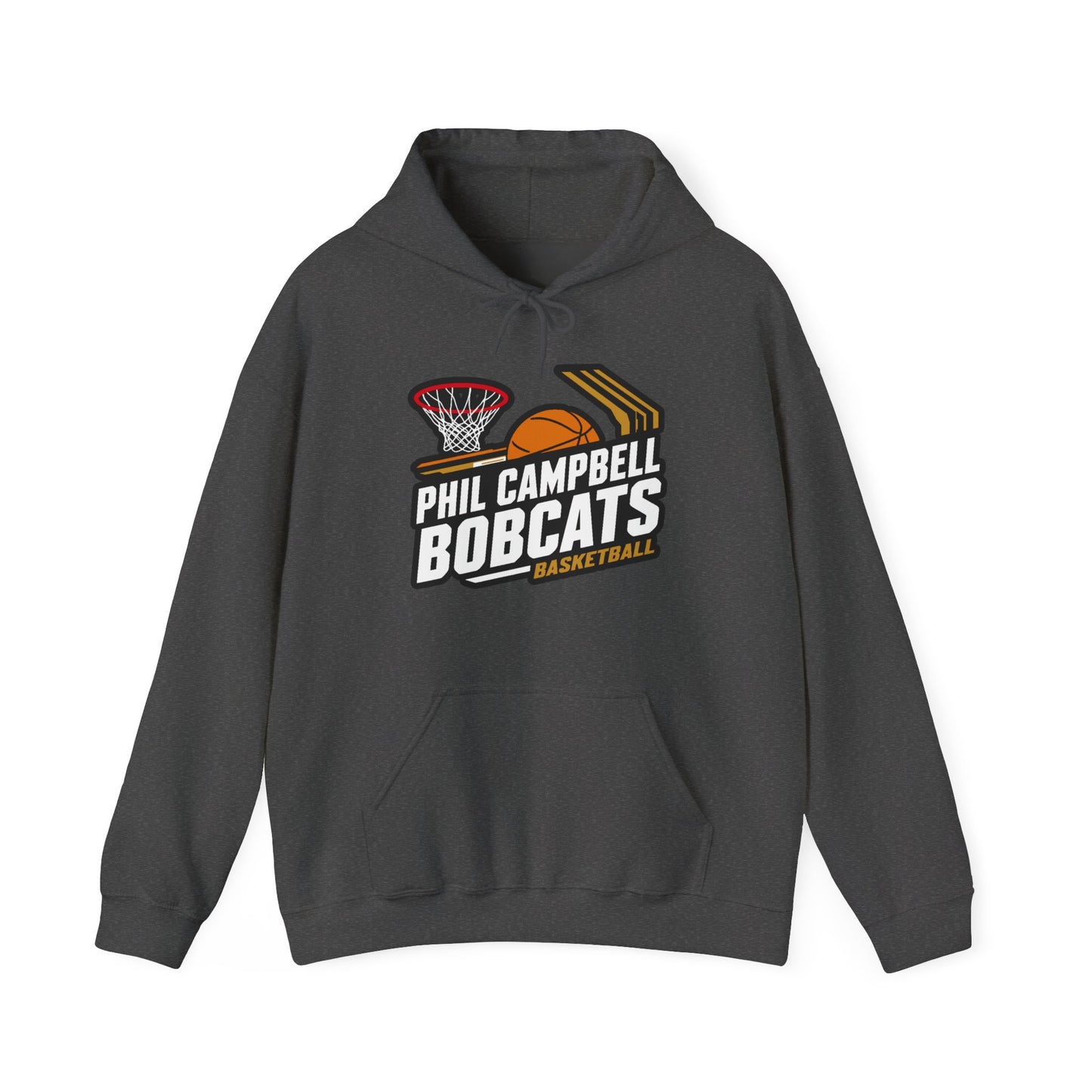 Adult Hoodie Sweatshirt \ Phil Campbell Bobcats Basketball \ PCBBK1
