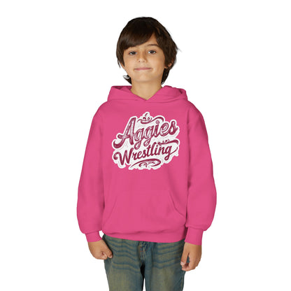 Youth Hoodie Sweatshirt \ Hamilton Aggies Wrestling \ HAWG2