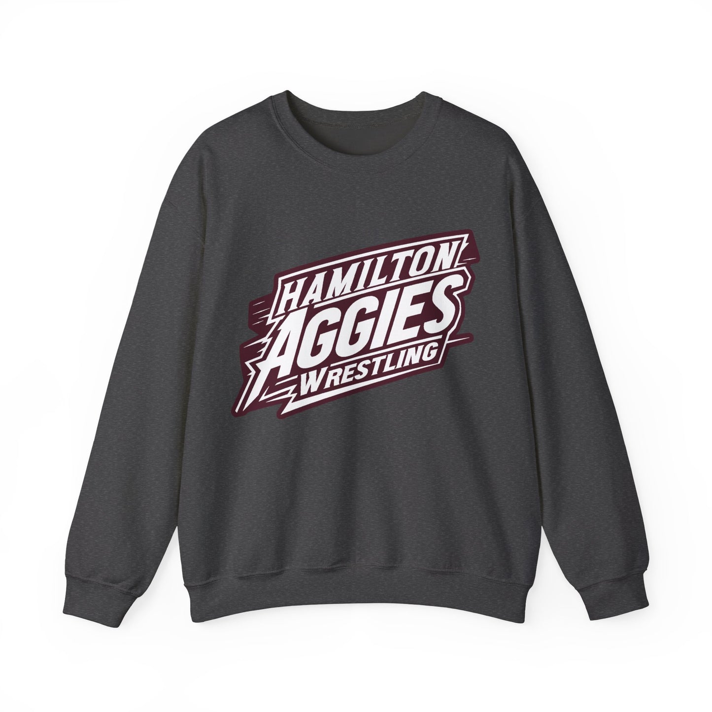 Adult Crewneck Sweatshirt \ Hamilton Aggies Wrestling \ HAW1