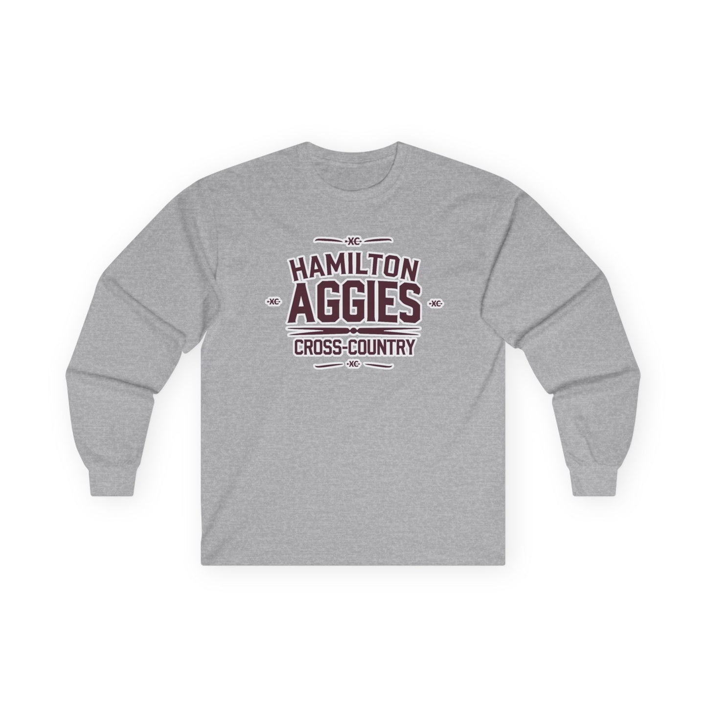 Adult Long Sleeve Tee \ Hamilton Aggies Cross-Country \ HCC1