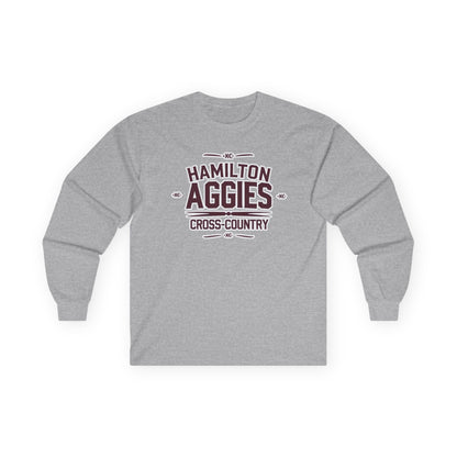Adult Long Sleeve Tee \ Hamilton Aggies Cross-Country \ HCC1
