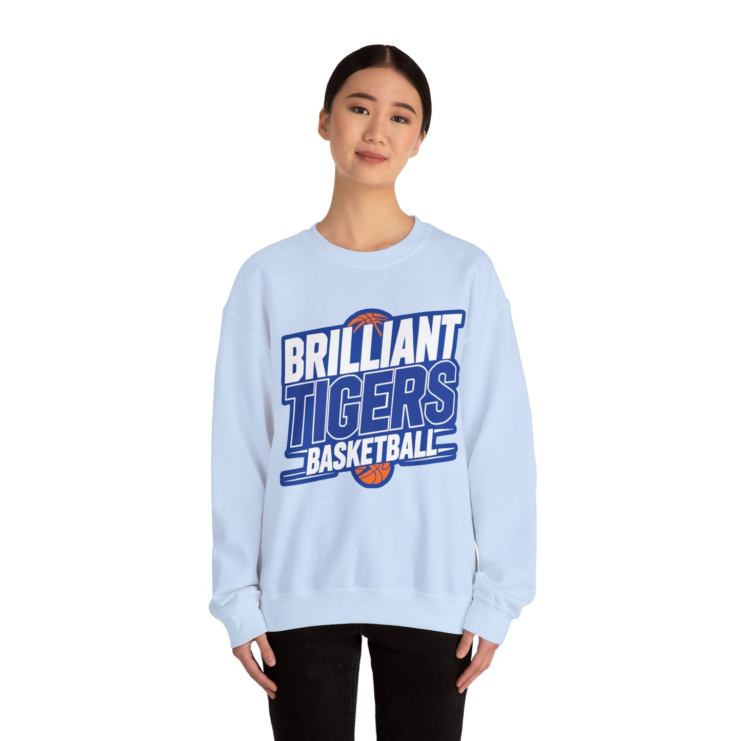 Adult Crewneck Sweatshirt \ Brilliant Tigers Basketball \ BTBK1