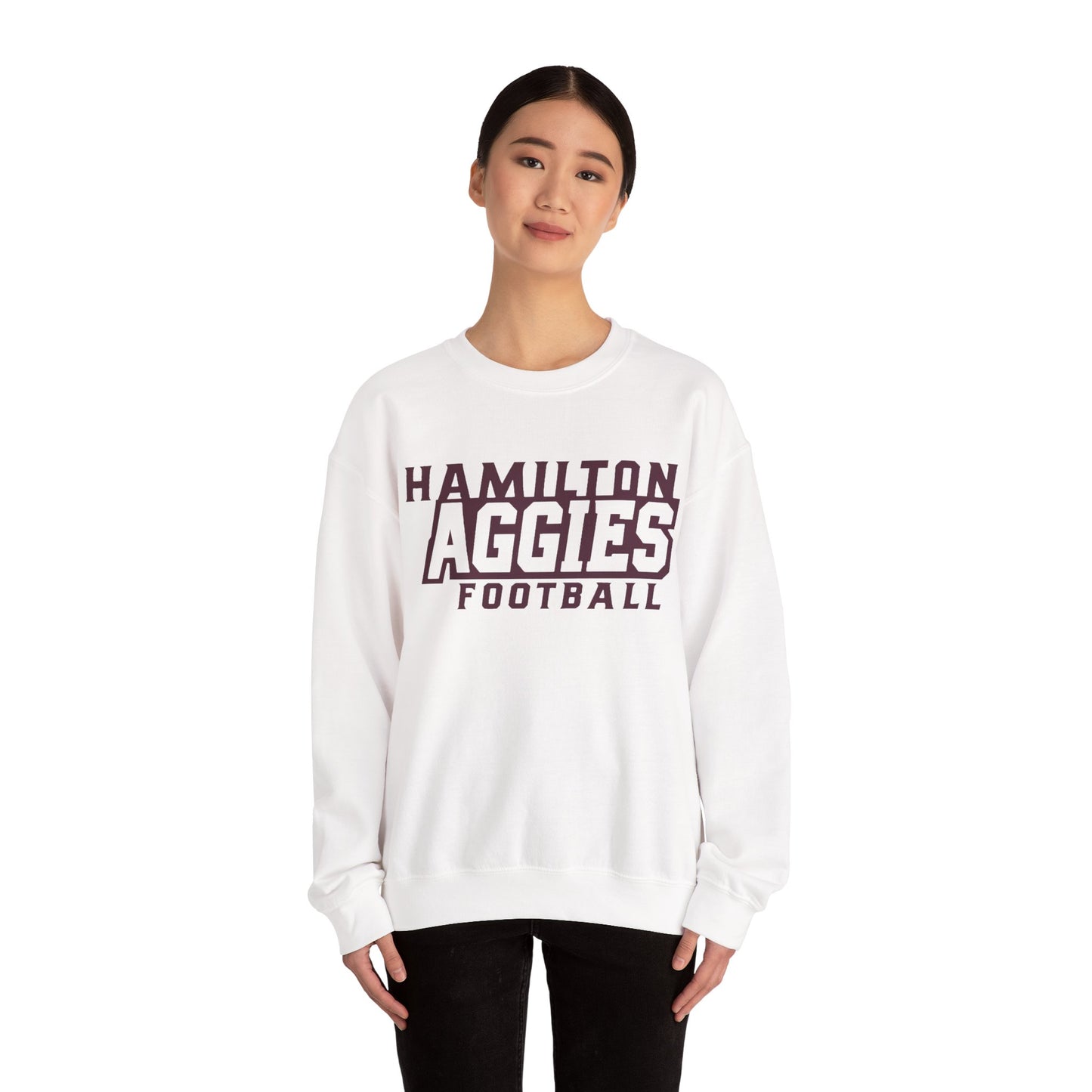 Adult Crewneck Sweatshirt \ Hamilton Aggies Football \ HAF1