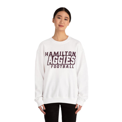 Adult Crewneck Sweatshirt \ Hamilton Aggies Football \ HAF1