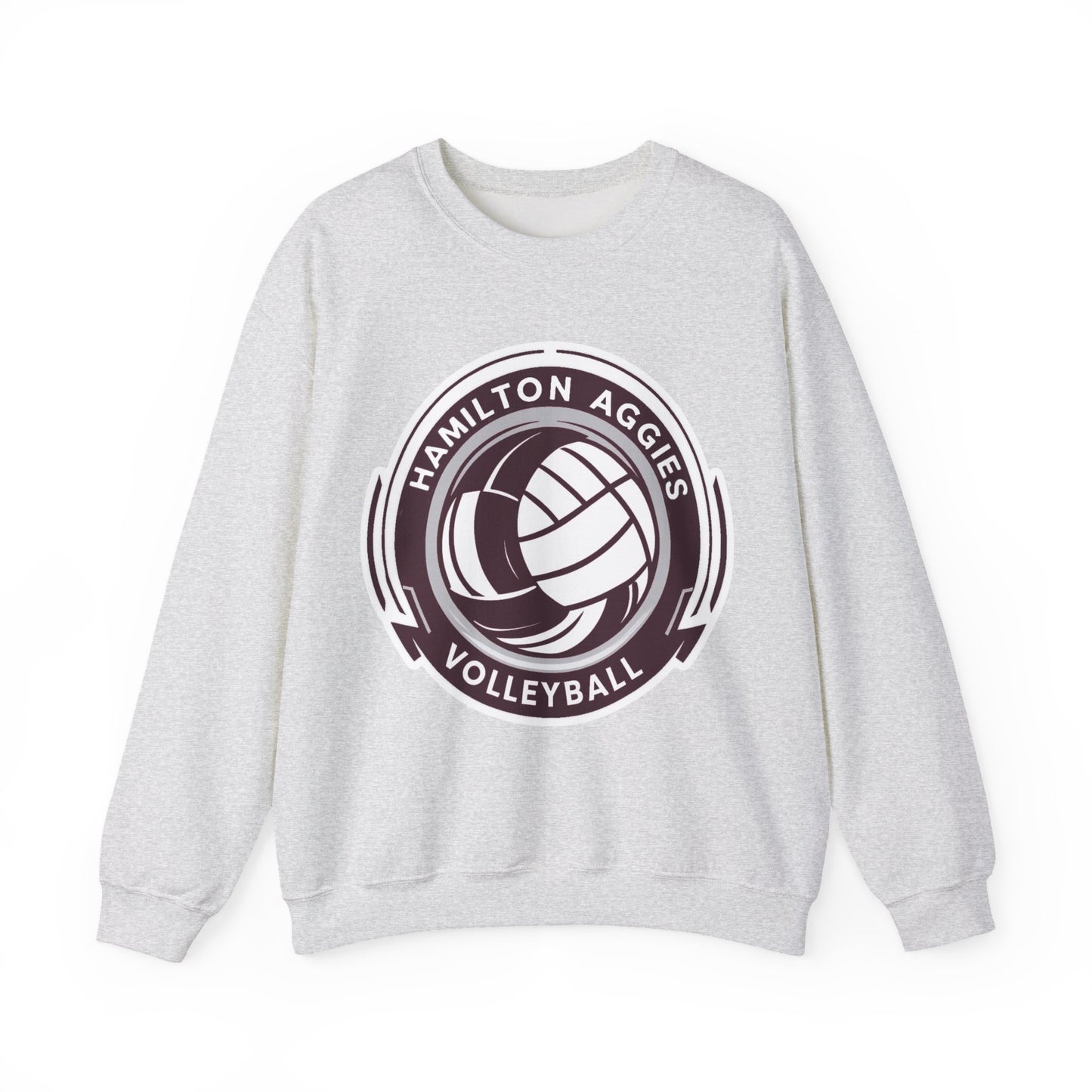 Adult Crewneck Sweatshirt \ Hamilton Aggies Volleyball \ HAV1