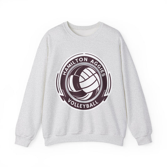 Adult Crewneck Sweatshirt \ Hamilton Aggies Volleyball \ HAV1