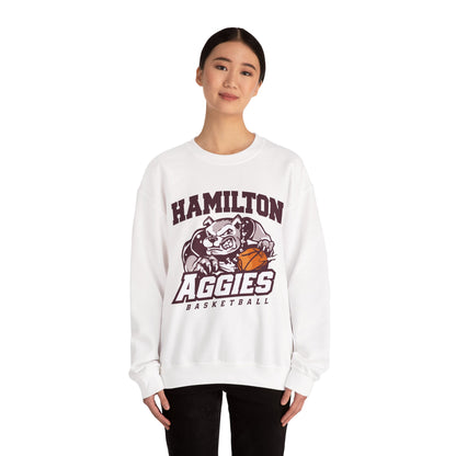Adult Crewneck Sweatshirt \ Hamilton Aggies Basketball \ HABB1