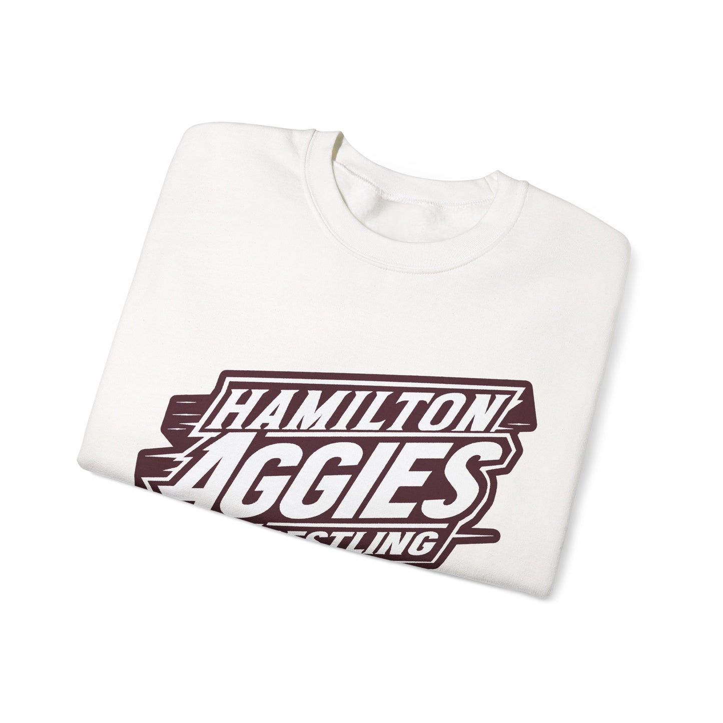 Adult Crewneck Sweatshirt \ Hamilton Aggies Wrestling \ HAW1