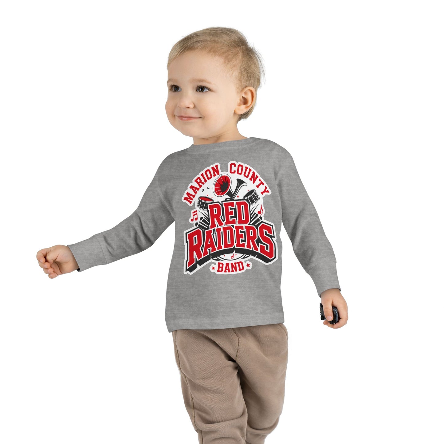 Toddler Long Sleeve Tee \ Marion County Red Raiders Band \ MCB2