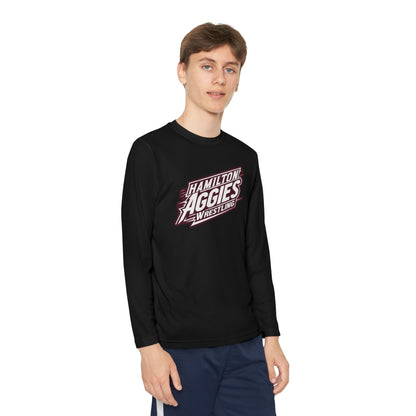 Youth Long Sleeve Tee \ Hamilton Aggies Wrestling \ HAW1