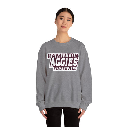 Adult Crewneck Sweatshirt \ Hamilton Aggies Football \ HAF1