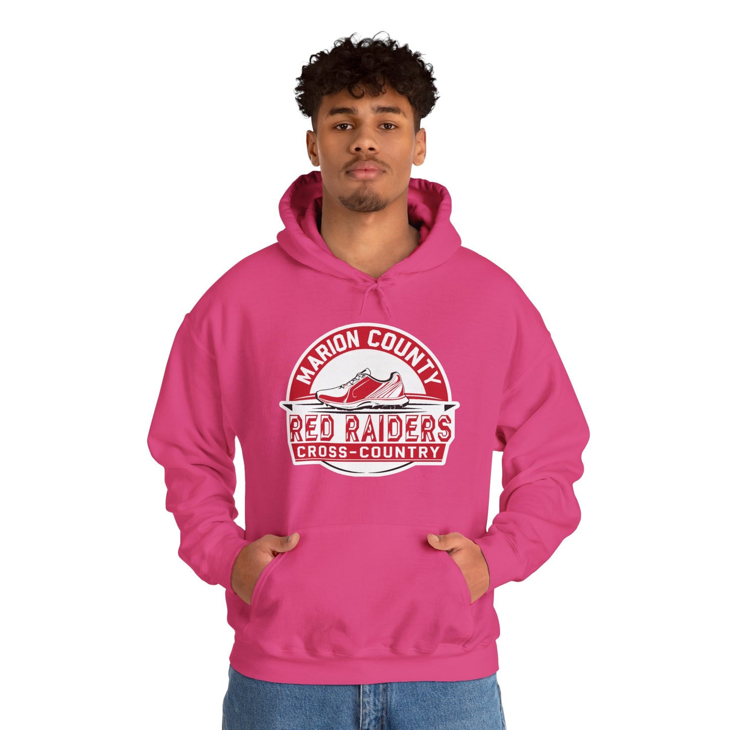 Adult Hoodie Sweatshirt \ Marion County Red Raiders Cross-Country \ MCCC1