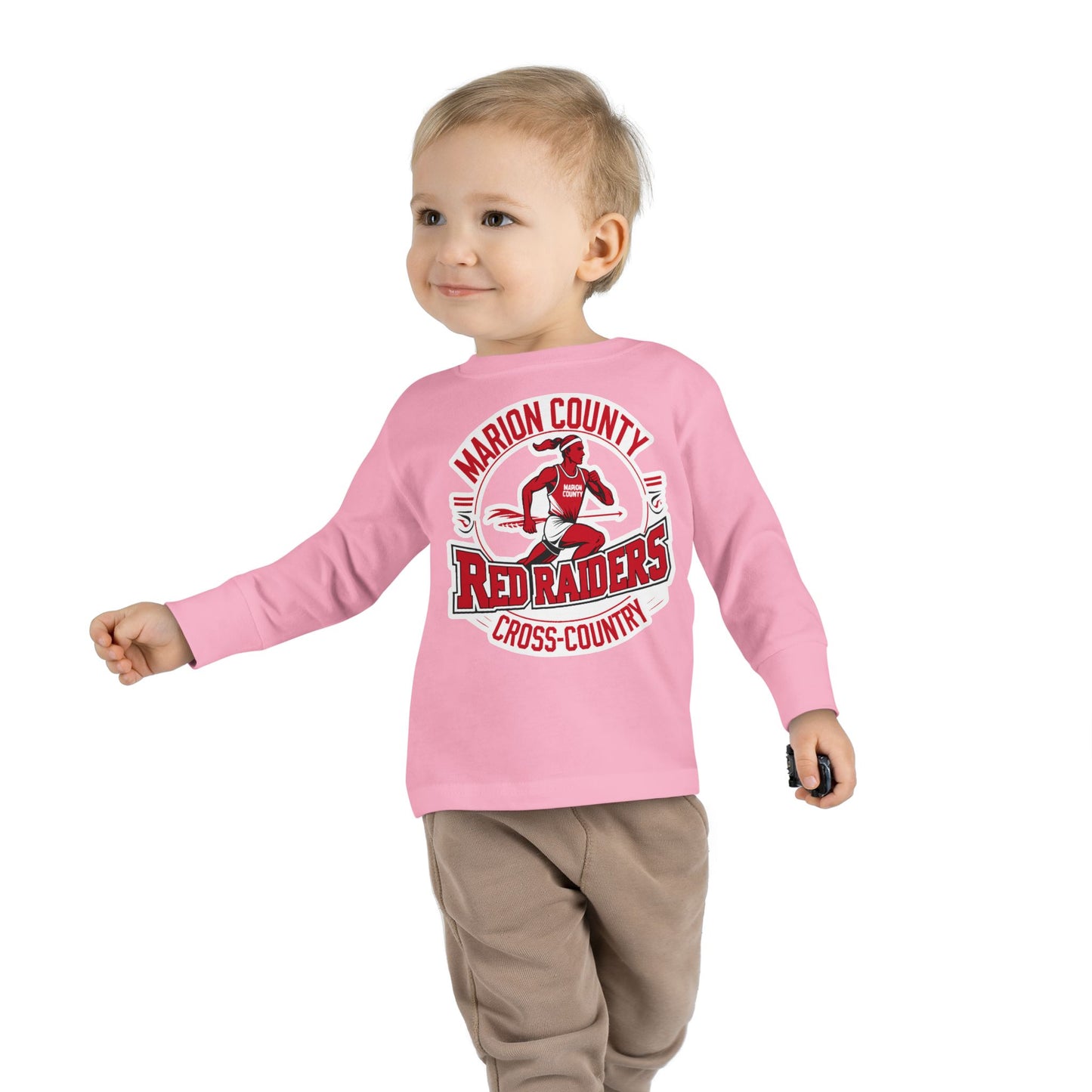Toddler Long Sleeve Tee \ Marion County Red Raiders Cross-Country \ MCCC2