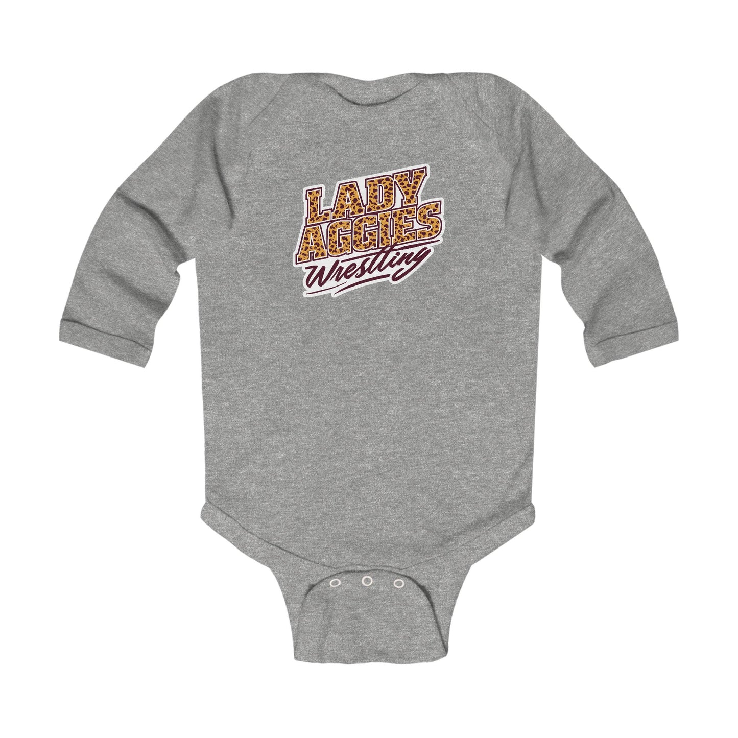Long Sleeve Baby Bodysuit \ Hamilton Aggies Wrestling \ HAWG3