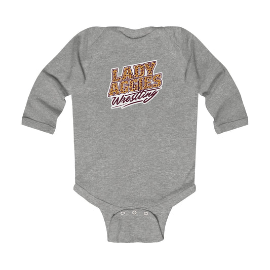 Long Sleeve Baby Bodysuit \ Hamilton Aggies Wrestling \ HAWG3