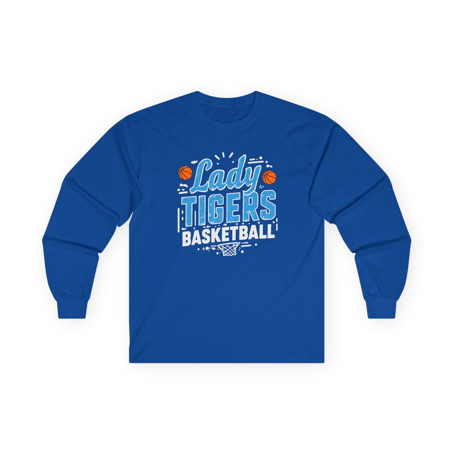 Adult Long Sleeve Tee \ Brilliant Tigers Basketball \ BTBKG1
