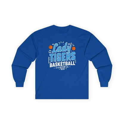 Adult Long Sleeve Tee \ Brilliant Tigers Basketball \ BTBKG1