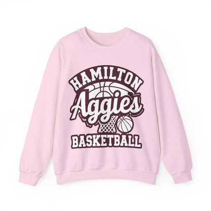 Adult Crewneck Sweatshirt \ Hamilton Aggies Basketball \ HABBG1