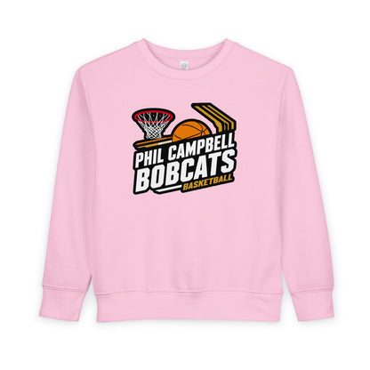 Toddler Crewneck Sweatshirt \ Phil Campbell Bobcats Basketball \ PCBBK1