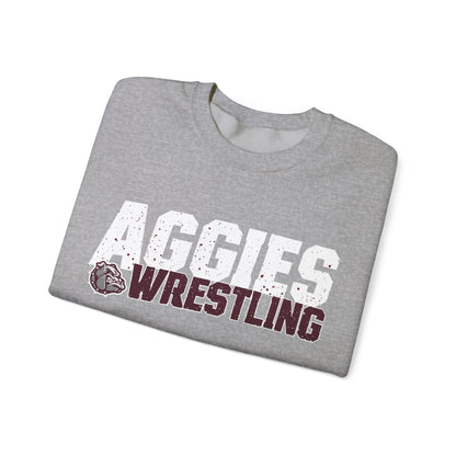Adult Crewneck Sweatshirt \ Hamilton Aggies Wrestling \ HAW3